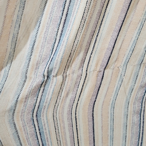 Lily Rose Hi low off shoulder pastel stripe Midi dress Size M - Picture 4 of 10